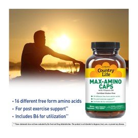 Country Life Maxi-Amino 16 Amino Acids 90 Capsules Gluten Free