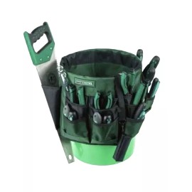 Master Force Tool Pouch Bucket Organizer 14” w/32 Pockets Heavy-Duty Green