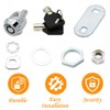 Thread Tubular Cam Lock 16mm Zinc Alloy Security Mailbox Lock
