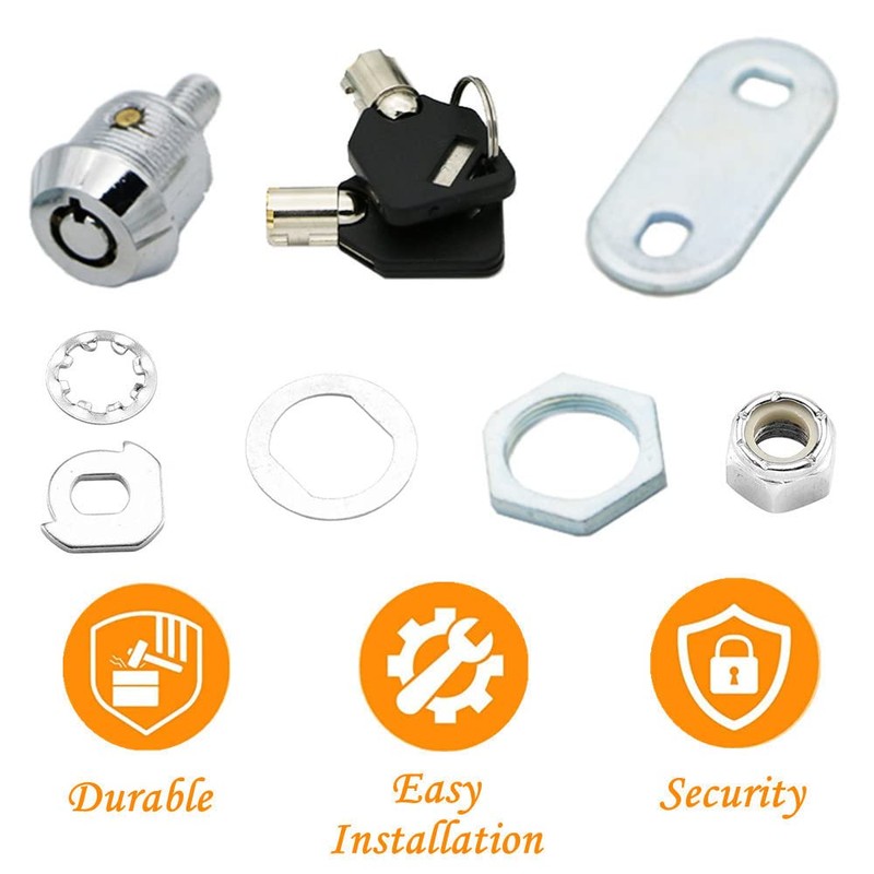 Thread Tubular Cam Lock 16mm Zinc Alloy Security Mailbox Lock