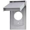 Leviton Cover, 1-Gang for Single Receptacle, 1.406" Hole, Vertical Mount,