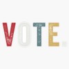 LAD Studio Vote Vintage Face Mask Election Sticker Bumper Sticker