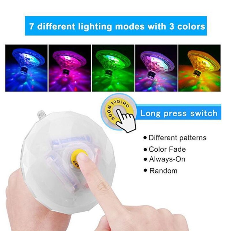 Swimming Pool Light Diamond Shaped Color Changing Battery Powered Pool