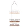 Utopia Alley Tia Rustproof Shower Caddy, Teak, 3 Shelves