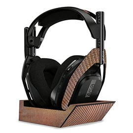 MightySkins Carbon Fiber Skin Compatible With Astro A50 Wireless Headphones + Base Station (Gen 4) - Brown Pleather | Protective, Durable Textured Carbon Fiber Finish | Easy To Apply | Made in the USA