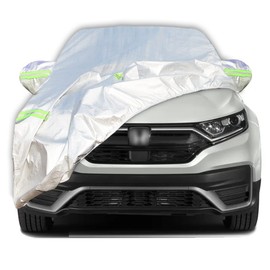 AUQDD 6-Layers Premium SUV Car Cover Waterproof All Weather Weatherproof UV Sun Protection Snow Dust Storm Resistant Outdoor Exterior Custom Form-Fit Full Padded Car Cover with Straps 178"-190" K7