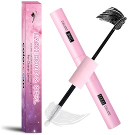 Bond and Seal Lash Glue, Lash Glue for DIY Eyelash Extensions, Super Strong Hold Latex, 2-in-1 Mascara Extension Glues, Waterproof, Cluster & Individual Lashes