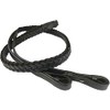 EcoRider Plaited Leather Reins Black 48"