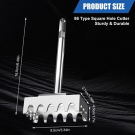 Qivine Creative Square Hole Cutter, Manganese Steel Rectangle Slot Cutter, Electrical Box Cutout Saw, One Step Square Hole Punch for Electrical Box Brick Concrete Cement Stone (2)