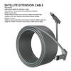 Rectangular Satellite Replacement Cable Waterproof Satellite Extension Cable Grey with