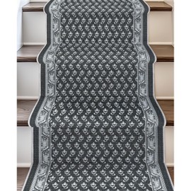 Well Woven Custom Size Hallway & Stair Runner - Apollo Windsor Midnight Ash 27 Inches Wide x 2 Feet Long (27" x 2' Runner) Rug – Non-Slip, Stain-Resistant, Machine Washable
