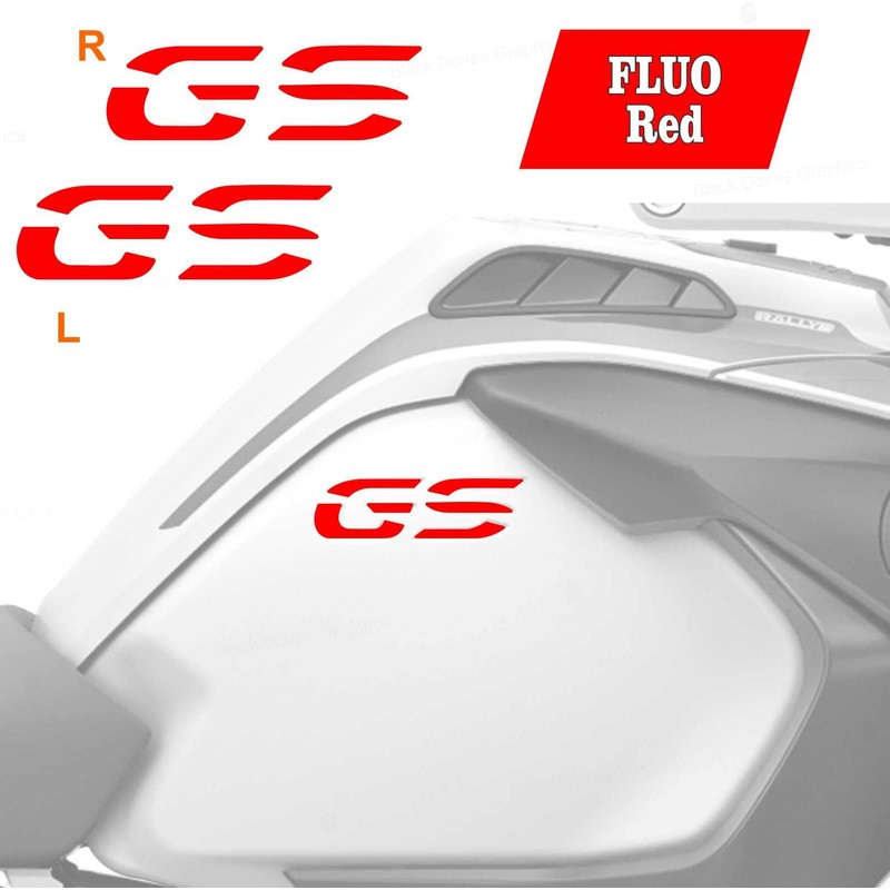 BLACK DOVES GRAPHICS 2pcs Stickers Compatible with Motorrad Tank Sides