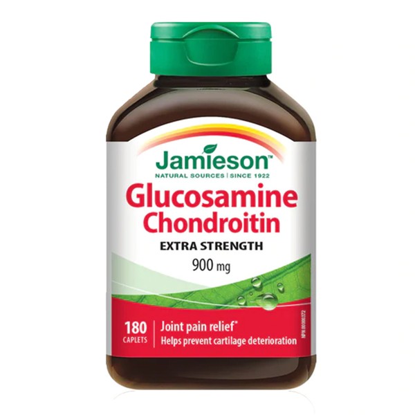 Jamieson Glucosamine Chondroitin 900mg Extra Strength 180 Caplets