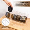Cool Blang Acrylic Belt Organizer with Dust Cover – Clear