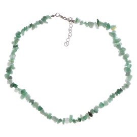 Alilang Natural Stone Irregular Gemstone Beaded Choker Necklace for Women Bohemian Crystal Jewelry, Green Aventurine