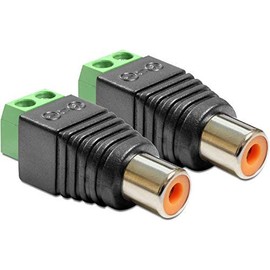 2x DeLOCK Adaptor Terminal Block to RCA Female