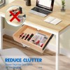 Infankey Under Desk Drawer, Upgrade Wood Under Desk Mounted Sliding