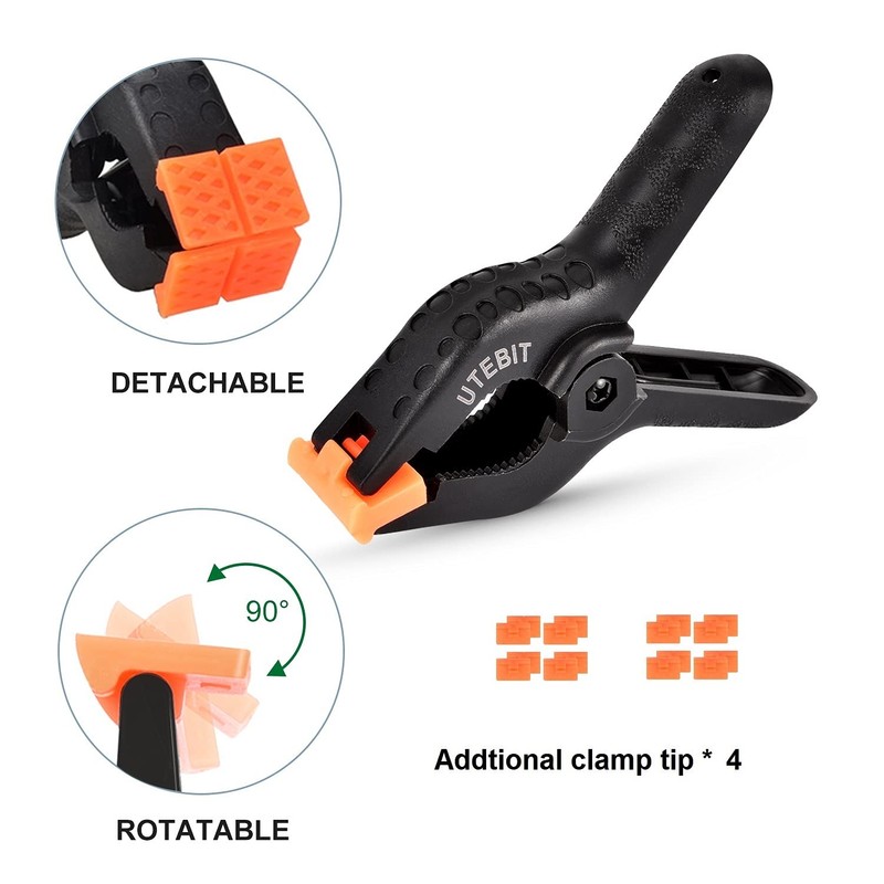 Nylon Spring Clamps, UTEBIT 4.5inch Pack of 8 Plastic Heavy