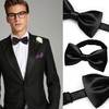 Guokoo Bow Ties for Men Solid Color Bow Tie Pre-Tied
