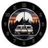 Motorhome Wall Clock Aluminium Unique Camping Clock, Caravan Design for