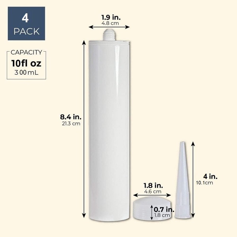 Empty Fillable Plastic Caulk Tube 300 ml. Also Know as