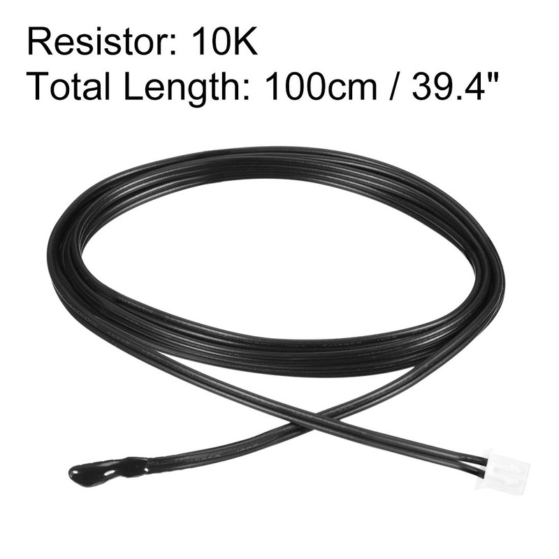 sourcingmap 10K NTC Thermistor Probe 39.4 Inch Epoxy Sensitive Temperature