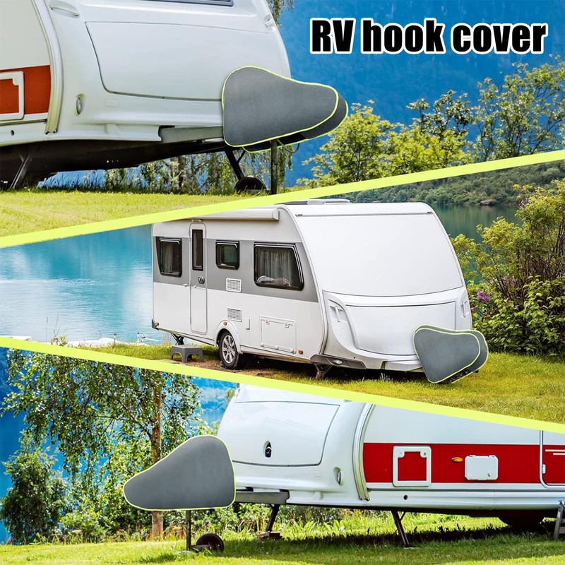 Drawbar Cover Caravan, Universal Drawbar Protective Cover, Adjustable Strap Buckles,