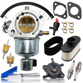 15004-0985 Carburetor Fits for Kawasaki FR691V FR730V FR651V FS651V FS691V FS730V 23HP Engine Mower 15004-0829 15004-7062 Carb Replace John Deere X320 X380 X324 with Fuel Pump & Air Filter