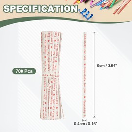 YELARXI Twist Ties Reusable Kraft Paper Bread Ties 3.5 Inch Fit for Plastic Bags Treat Candy Bag Plants Craft Projects Household Office Garden - (700Pcs, White/Red)
