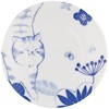Ceramic Indigo Nohohon Cat Small Plate Mugi
