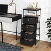 Flulep 4-Drawer Fabric Storage Cabinet - Removable Foldable Drawers, Industrial