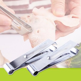 Salmon Bone Tweezers | Stainless Steel Hair Remover Tools Set of 20 - Garlic Peeling Tweezers, Precision Plucking Clamp for Cooking and Food Preparation