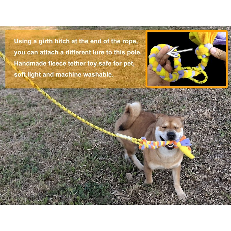 Dewonch Flirt Pole Dog Toys for Training & Exercise,Durable Teaser