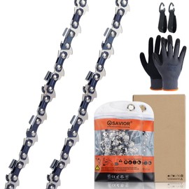 Savior 2Pcs 8 Inch Pole Saw Chain Replacement for 9.5 in. Harbor Freight Portland 62896 68862 63190 56808 for Sun Joe SWJ800E SWJ806E, Greenworks, 3/8" LP Pitch .050" Gauge 33 Drive Links, S33