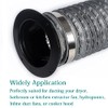 Duct Connector Flange 8"(7.56 Inch) Black Plastic Straight Dryer Vent