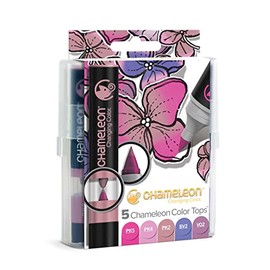 Chameleon Set of 5 What Colour Tops – Permanently Alcohol Based Mix Chambers