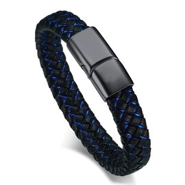 zeqingjw Cremation Memorial Urn Bracelet Made of Genuine Leather, Stainless Steel Cremation Bangle Keepsake Urn Bracelet for Ashes, Metal, stainless-steel