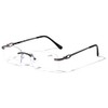 V.W.E. Anti Blue Blocker BIFOCAL Metal Rimless Rectangular Reading Glasses