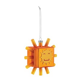 Alessi Sunflake GJ02 7 Christmas Decoration Vintage Sun Mouth-Blown Hand Painted Multi-Colour