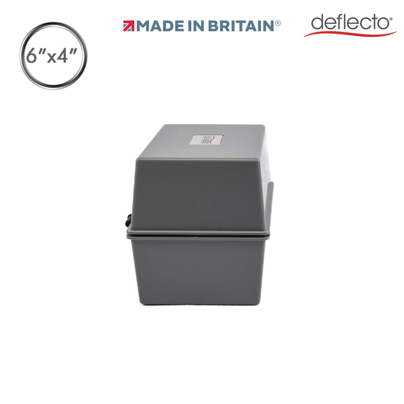 Deflecto Value Size 6 x 4 Index Card Box -