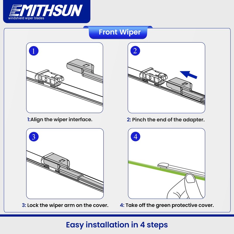 EMITHSUN® Windshield Wipers Replacement for Toyota Tundra Sequoia 2025 2024
