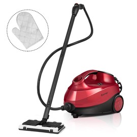 Moccha 2000W Steam Cleaner w/ 19 Accessories, 2000 W Household Steamer w/ 1.5L Tank for Chemical-Free Cleaning, Heavy Duty Household Cleaning Machine for Floors, Windows, Cars (Red)