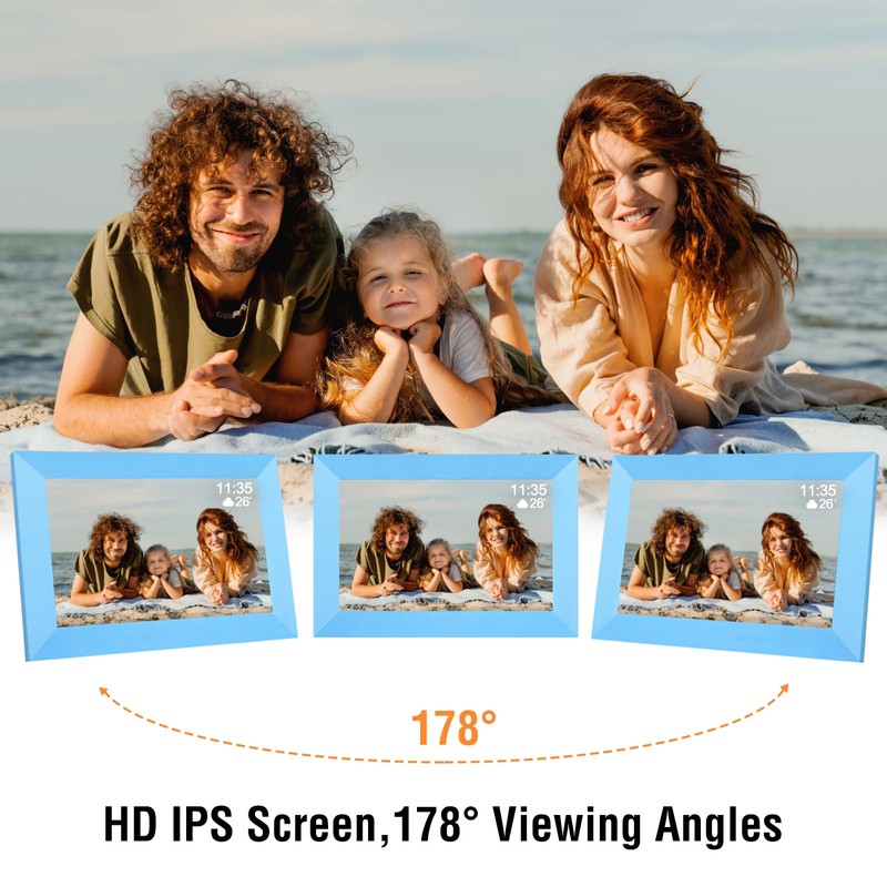 TSITSC 10.1 Inch Digital Picture Frame, WiFi Digital Photo Frame,