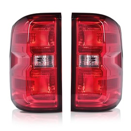 GRAND ORANGE Tail Light Assembly Rear Lights Brake Lamp w/Wiring Harness Compatible With 2016-2019 Chevy Silverado 1500 2500 HD