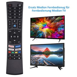 MYHGRC Ersatz Medion Fernbedienung für Medion TV RC1822 RC-1822 40069104 MSN40069104, Universalfernbedienung für Medion TV Ultra HD Smart Fernseher