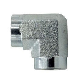 1" NPTF Female x 1" NPTF Female 90 Degree Pipe Elbow/Corner Hydraulic Fitting | 5504-16-16
