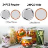 48PCS Mason Jar Lids for Wide and Regular Mouth Jars,