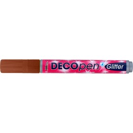 Kreul Hobby Line 46179 – Decopen Glitter, 1 – 3 mm, brown