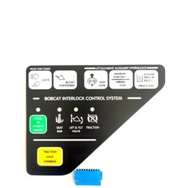 Bobcat skid steer loader left instrument panel 6675982 is used to repair the instrument button failure, using model S130 S50 S160 S220 S250 S300 S330