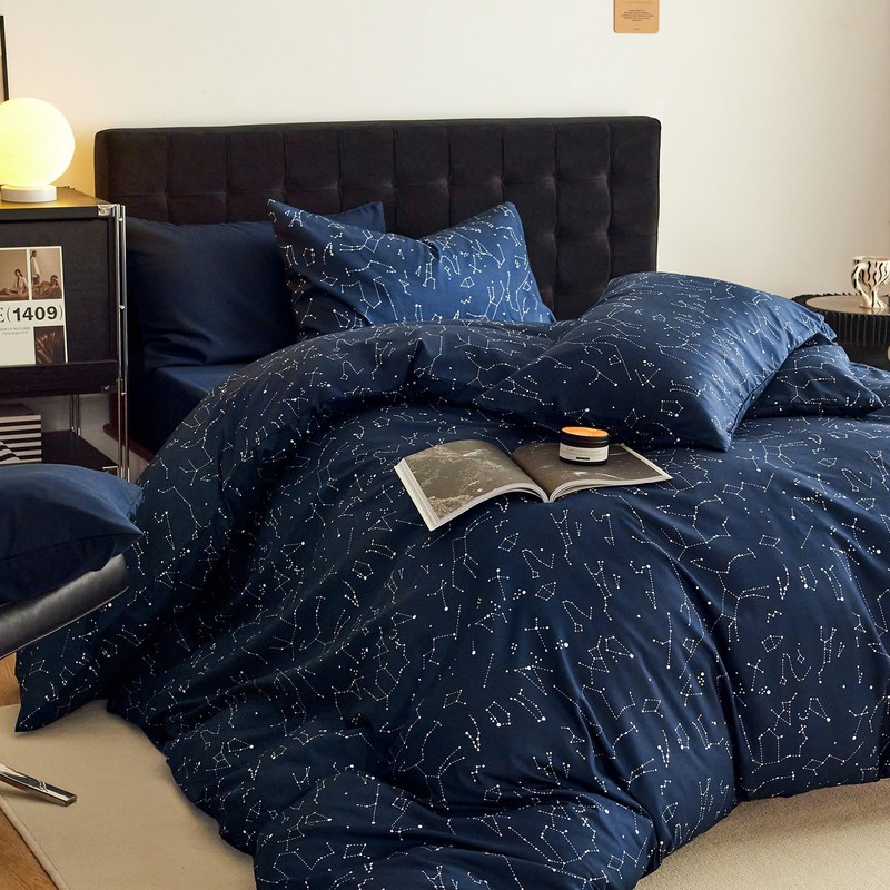 Wake In Cloud - Constellation Comforter Set, Celestial Space Star